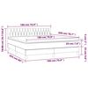 vidaXL Boxspringbett mit Matratze & LED Dunkelblau 180x200 cm Samt