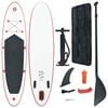 vidaXL Stand Up Paddle Surfboard SUP Aufblasbar Rot und Weiß
