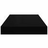 vidaXL Schweberegale 2 Stk. Hochglanz-Schwarz 40x23x3,8 cm MDF