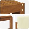vidaXL Outdoor-Sofagarnitur 7 pcs Natur und Creme Massivholz Akazie