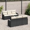 vidaXL Gartensofa-set Schwarz 55 x 55 x 37 cm Poly-Rattan