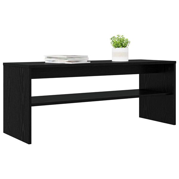 vidaXL TV-Schr&auml;nk Schwarz Eichen-Optik 100 x 35 x 40 cm Holzwerkstoff