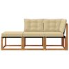 vidaXL Outdoor-Schnittsofa-Einheiten 3 St&uuml;ck Natur und Beige