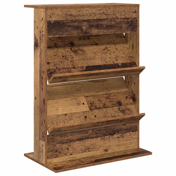vidaXL Magazinregal mit Regal Altholz 70 x 41 x 96 cm Holzwerkstoff