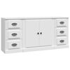 vidaXL Sideboards 3 Stk. Wei&szlig; Holzwerkstoff