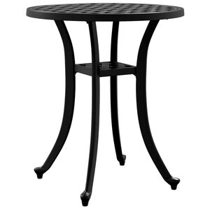 vidaXL Gartentisch Schwarz &Oslash;48x53 cm Aluminiumguss