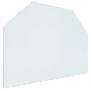 vidaXL Feuerstelle Glasplatte Transparent 80 x 60 cm Glas
