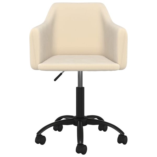 vidaXL Esszimmerst&uuml;hle 2 Stk. Drehbar Creme Samt