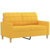 vidaXL 2-Sitzer-Sofa Hellgelb 120 cm Stoff