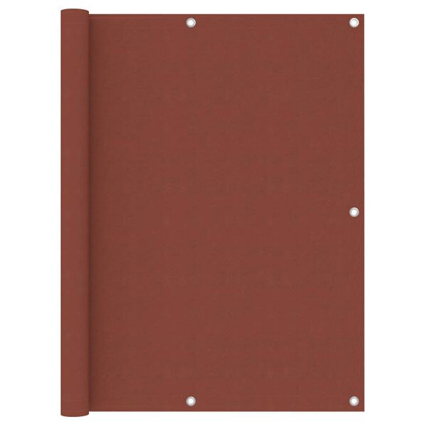 vidaXL Balkon-Sichtschutz Terrakotta-Rot 120x400 cm Oxford-Gewebe