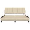 vidaXL Bettgestell ohne Matratze "Hanko" Creme 160x200 cm Stoff