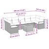 vidaXL Gartensofa-set mit Kissen 8 pcs Beige Poly-Rattan