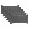 vidaXL Kissenbezug 6 stk. HOUTEN Dunkelgrau 40 x 80 cm