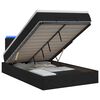 vidaXL Ottoman-Bett mit Matratze und LED Schwarz 120 x 200 cm Stoff