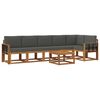 vidaXL Outdoor-Sofagarnitur 7 stk. Natur und Anthrazit