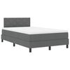 vidaXL Boxspringbett mit Matratze Dunkelgrau 120 x 200 cm Stoff