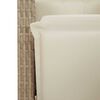 vidaXL 9-tlg. Garten-Essgruppe mit Kissen Beige Poly Rattan