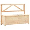 vidaXL Sitzbank mit Stauraum 120 cm Massivholz Kiefer