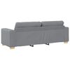 vidaXL 3-Sitzer-Sofa Hellgrau 220x78x80 cm Stoff