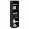 vidaXL Highboard Schwarz Eichen-Optik 45 x 42,5 x 185 cm Holzwerkstoff