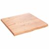 vidaXL Tischplatte Hellbraun 60x60x(2-4) cm Massivholz Eiche Behandelt
