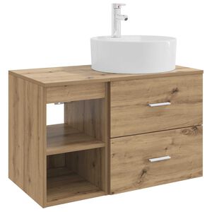 vidaXL Badezimmerm&ouml;bel-Set 2 pcs Artisan-Eiche Holzwerkstoff
