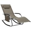vidaXL Sonnenliege Textilene Taupe und Grau