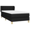 vidaXL Boxspringbett mit Matratze Schwarz 80x200 cm Stoff