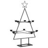 vidaXL Metall-Weihnachtsbaum zum Dekorieren Schwarz 75 cm