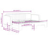vidaXL Tagesbett Ausziehbar Dunkelgrau 80x200 cm Samt