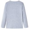 Kinder-Langarmshirt Grau Melange 116