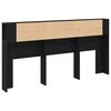 vidaXL Kopfteil Schrank Schwarze Eiche 200 x 18,5 x 104,5 cm