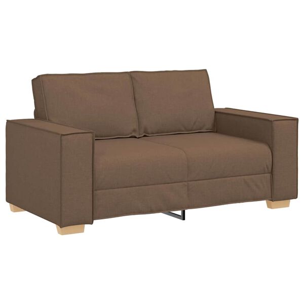vidaXL 2-Sitzer Sofa Braun 120 cm Stoff