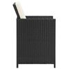 vidaXL Gartenstühle 4 Stk. Poly Rattan Schwarz