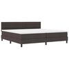 vidaXL Boxspringbett mit Kopfteil Dunkelbraun 200 x 200 cm Stoff