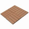 vidaXL Terrassenfliese 11 pcs Braun 30 x 30 cm WPC