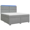 vidaXL Boxspringbett mit Matratze Hellgrau 160 x 200 cm Stoff