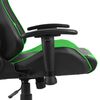 vidaXL Gaming-Stuhl Drehbar Gr&uuml;n PVC