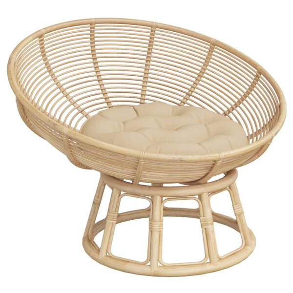 vidaXL Kissen Rund Beige &Oslash; 60 x 11 cm Oxford-Gewebe