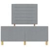 vidaXL Bettgestell mit Kopfteil Hellgrau 140 x 190 cm Stoff