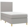 vidaXL Boxspringbett mit Matratze Hellgrau 90x200 cm Stoff