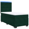 vidaXL Boxspringbett mit Matratze Dunkelgr&uuml;n 80x200 cm Samt