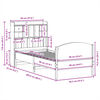 vidaXL Massivholzbett mit Regal ohne Matratze Wei&szlig; 90x200 cm Kiefer