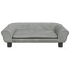 vidaXL Kindersofa Hellgrau 70x45x26 cm Samt