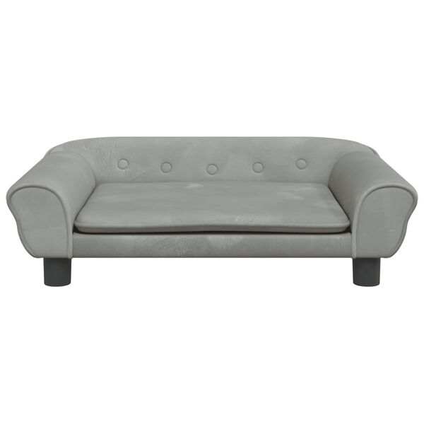 vidaXL Kindersofa Hellgrau 70x45x26 cm Samt