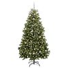 vidaXL K&uuml;nstlicher Weihnachtsbaum Gr&uuml;n 240 cm PVC und Metall