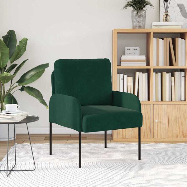 vidaXL Sofas mit Kissen 55cm Dunkelgr&uuml;n Sperrholz