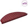 vidaXL Selbstklebende Treppenschoner 15 pcs Rot 65 x 21 x 4 cm