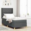 vidaXL Boxspringbett mit Matratze Grau 90 x 200 cm Stoff