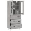 vidaXL Highboard Grau Sonoma 69,5x34x180 cm Holzwerkstoff